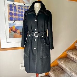 London Fog Maincoats Mod Academia Trench vtg 50's/60's white stitching